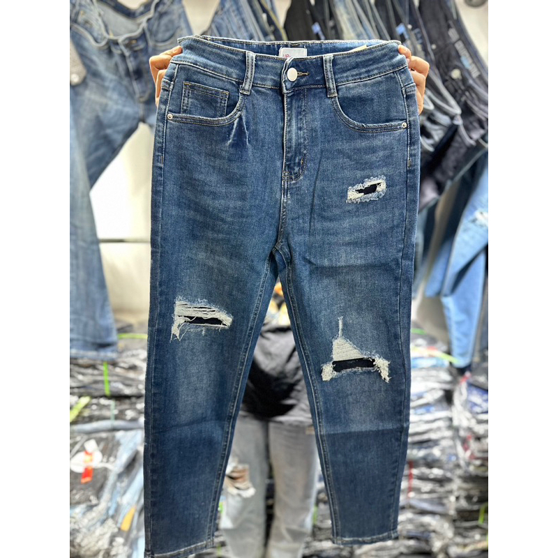 ใหม่ล่าสุด🎉ผ้าฮ่องกงยืดเยอะขาดหลอกเอวสูง มีไซส์ S-4XL เอว 24-38”