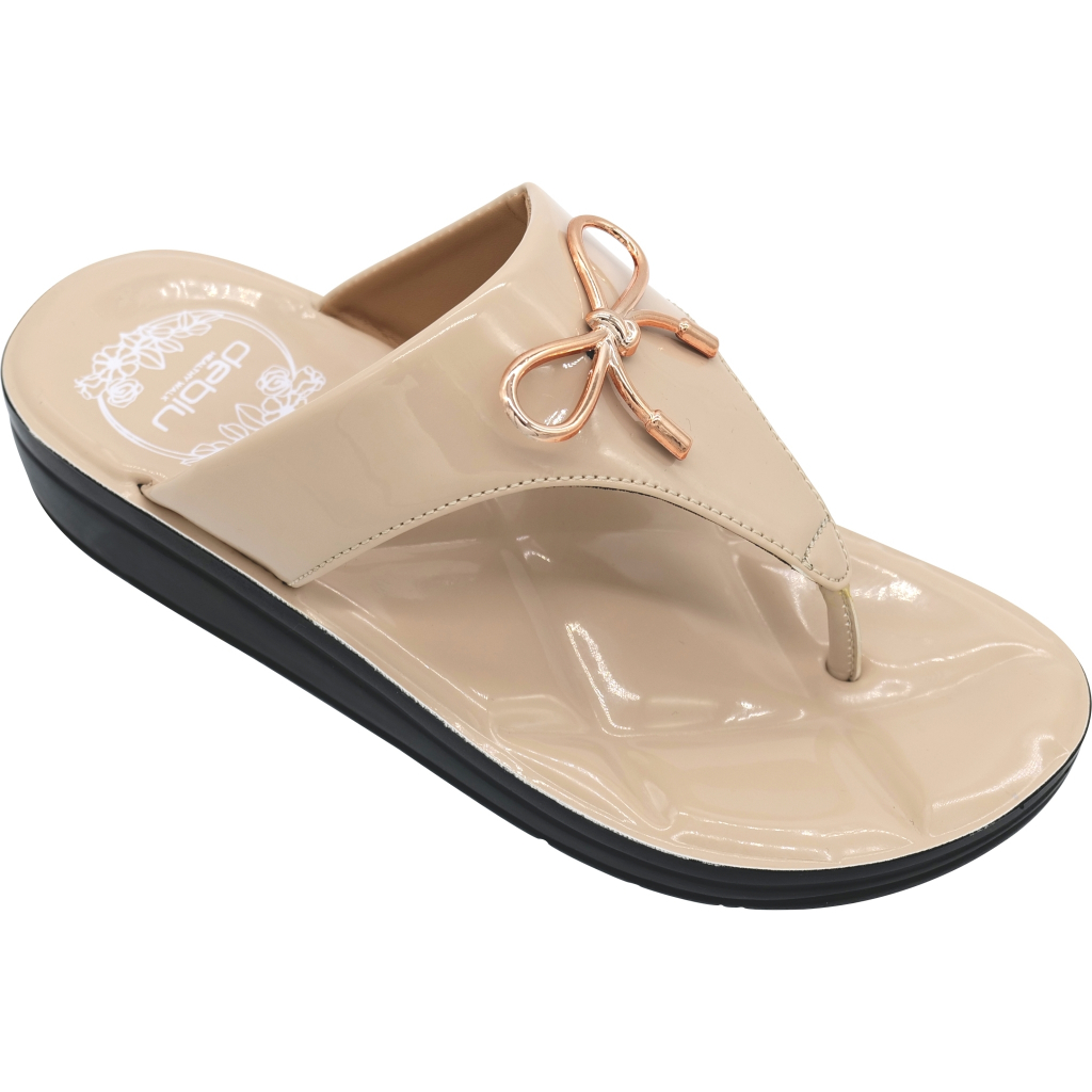 NFshoes ถูกสุด! รองเท้าแตะหญิง หูคีบ ติดโบว์ เพื่อสุขภาพ Deblu เดอบลู รุ่น L9403 ไซส์ 36-41 พื้นนุ่ม เบา ใส่สบาย