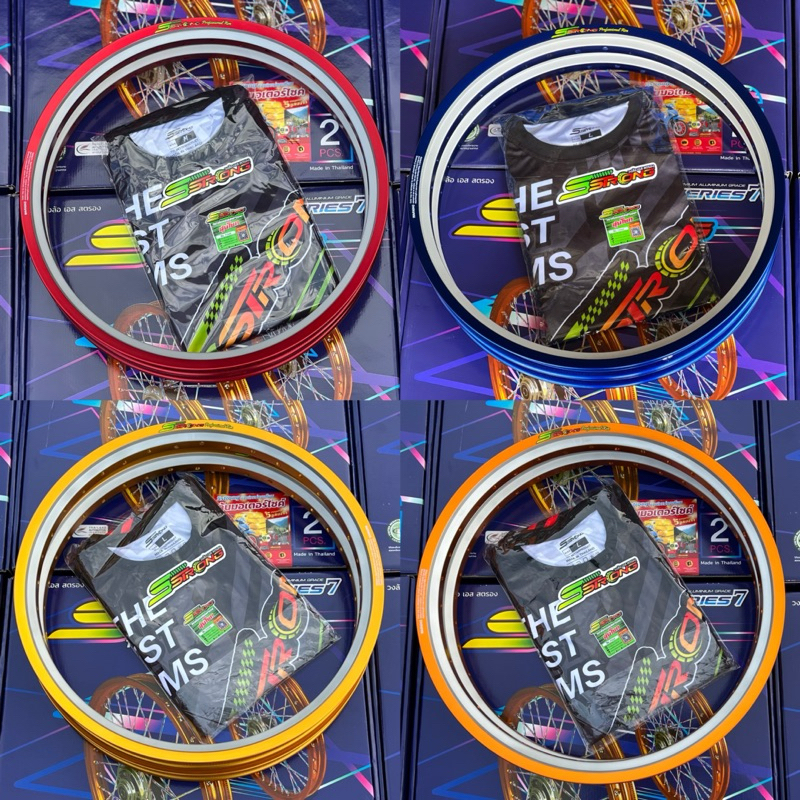 วงล้อSStrong ทูโทน1.4ขอบ17 ราคาต่อ 1 คู่งานยิงทรายแถมเสื้อ1ตัวฟรีพร้อมสติกเกอร์