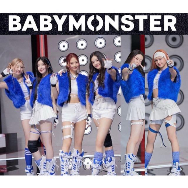 BABYGAGA💙🤍 Babymonster Baemon ชุดเบบี้มอนสเตอร์ ชุดBabymonster ✂️ รับตัดชุด ชุดเต้น ชุดโคฟ ชุดโคฟเวอ