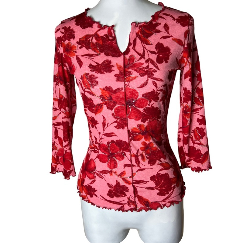 ❤️Wild Cat เสื้อคอวี แขนสามส่วน