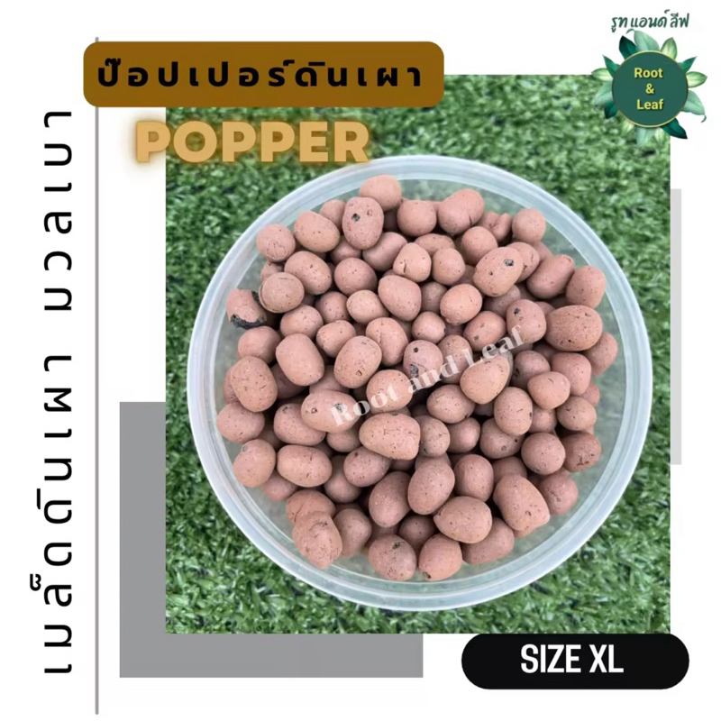 ป๊อปเปอร์ดินเผา เม็ดเล็ก(ไซส์ S) สำหรับคลุมดินเก็บความชื้นให้ต้นไม้ 1ถุง ขนาด1ลิตร ผลิตจากดินเหนียวธรรมชาติ - รูปที่ 3