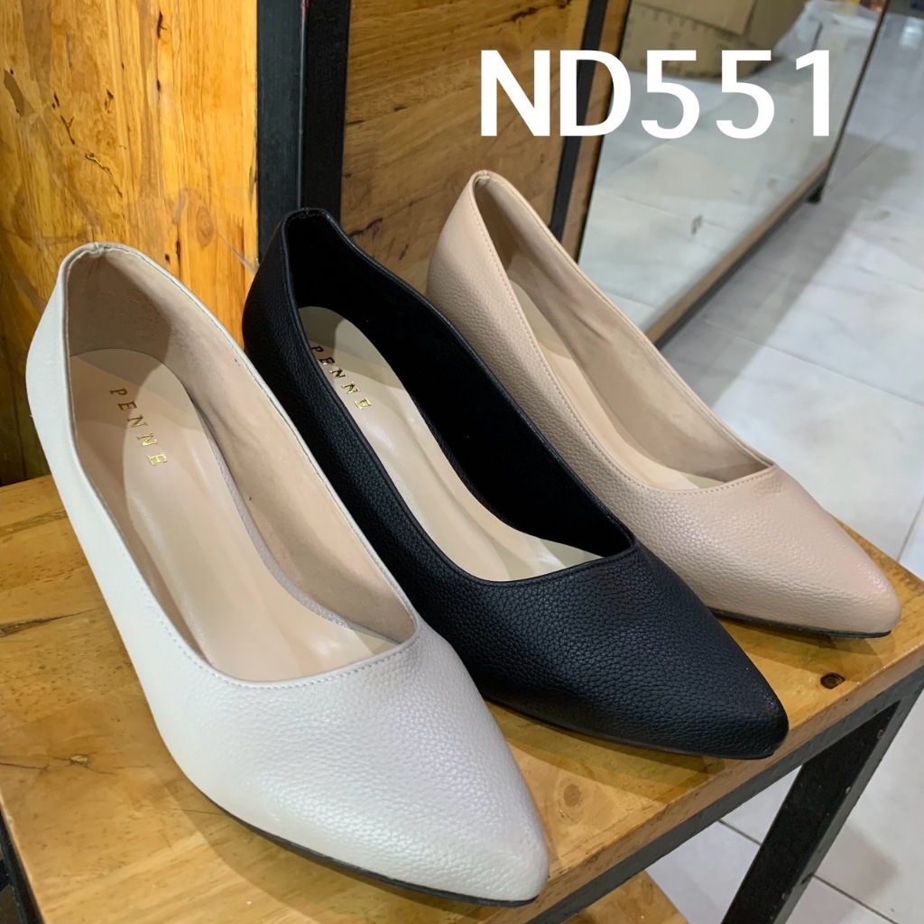 รองเท้าคัทชูมีส้น PENNE ND551 สีดำ สีครีม สีแทน