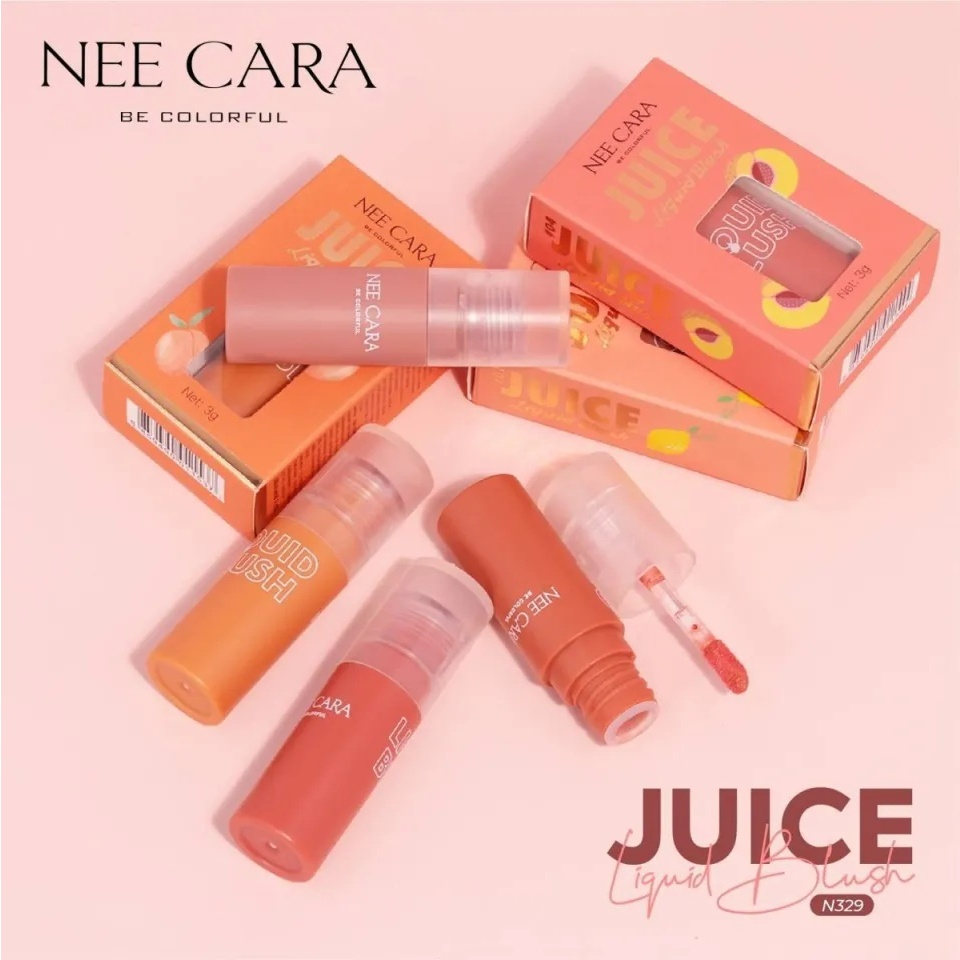 N329 นีคาร่า บรัชน้ำเนื้อลิควิด Nee Cara Be Colorful Juice Liquid Blush ราคา ถูกที่สุด ดีลบีเคเค แกลเลอรีภาพที่ 2