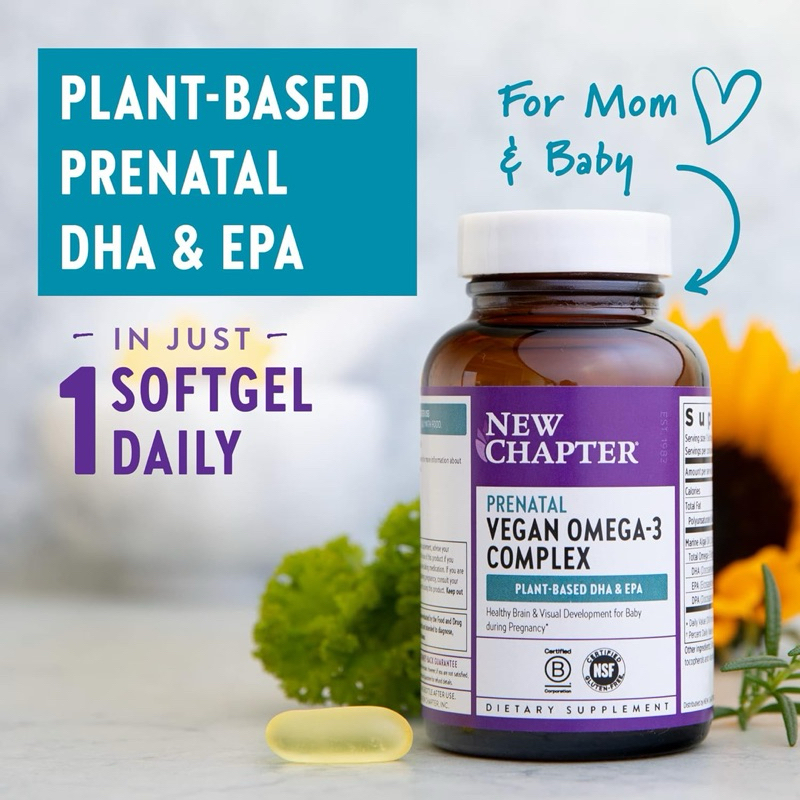 🌐 New Chapter, Prenatal Vegan Omega-3 Complex, 30 Vegan Softgels
