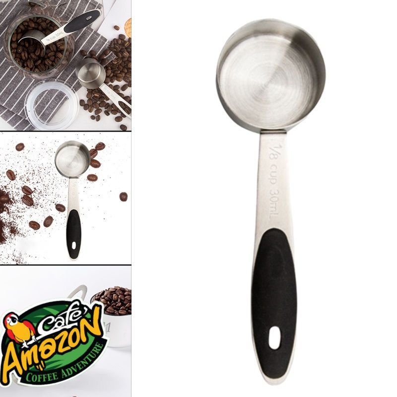 [St.Coco Cafe]ช้อนตักกาแฟ สแตนเลส หนา อย่างดี 30ml และ 1/8cup Coffee Measuring Spoon