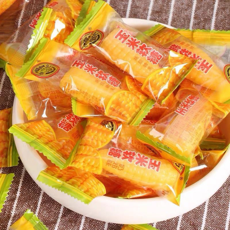 ขนมเยลลี่ แพ๊ค500กรัม ขนมข้าวโพด เยลลี่ เยลลี่ข้าวโพด 玉米糖 ขนมกลิ่นข้าวโพด เยลลี่ ขนมหนึบหนับ คุกกี้