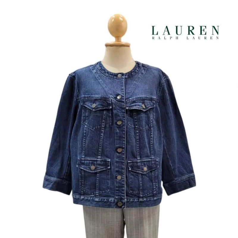 Lauren Ralph Lauren Back Belt Denim Jacket