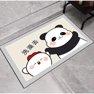 jjdaily2 พรมเช็ดเท้า ขนาด 40*60cm ในห้องนอน ห้องครัวและห้องน้ำ พรมเช็ดเท้า ลายน่ารัก นุ่มสบาย A252