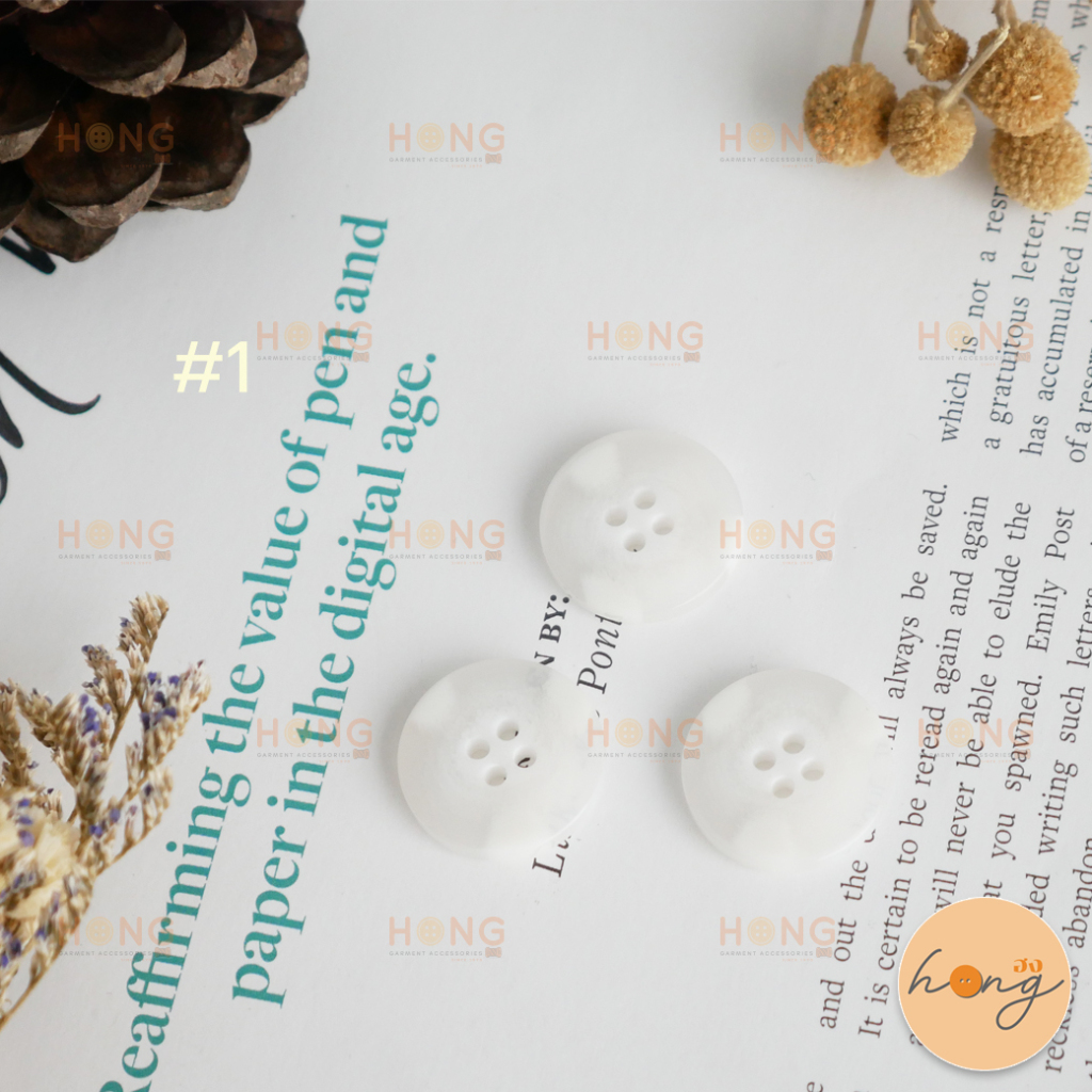 ☑️กระดุมเชิ้ต กระดุมโพลี Polyester Button #TG-02386 มี 2 ขนาด(15mm,20mm) มีทั้งหมด 9 สี บรรจุ 6ชิ้น [พร้อมส่งในไทย] - รูปที่ 2