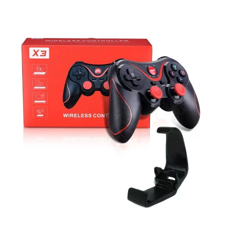 X3 Bluetooth จอยเกมไร้สาย ใช้กับ IOS Androidได้ จอยเกมส์ คอนโทรลเลอร์เกมไร้สาย พร้อมที่ใส่โทรศัพท์
