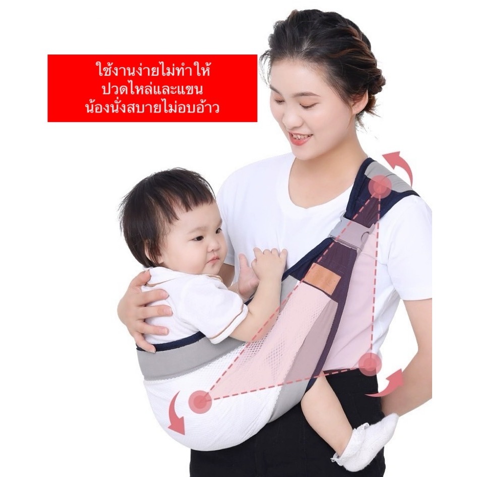 เป้อุ้มเด็กทารกแรกเกิด ออกแบบตามสรีรศาสตร์ สลิงห่อตัว ระบายอากาศ เป้อุ้มปรับได้สะดวก