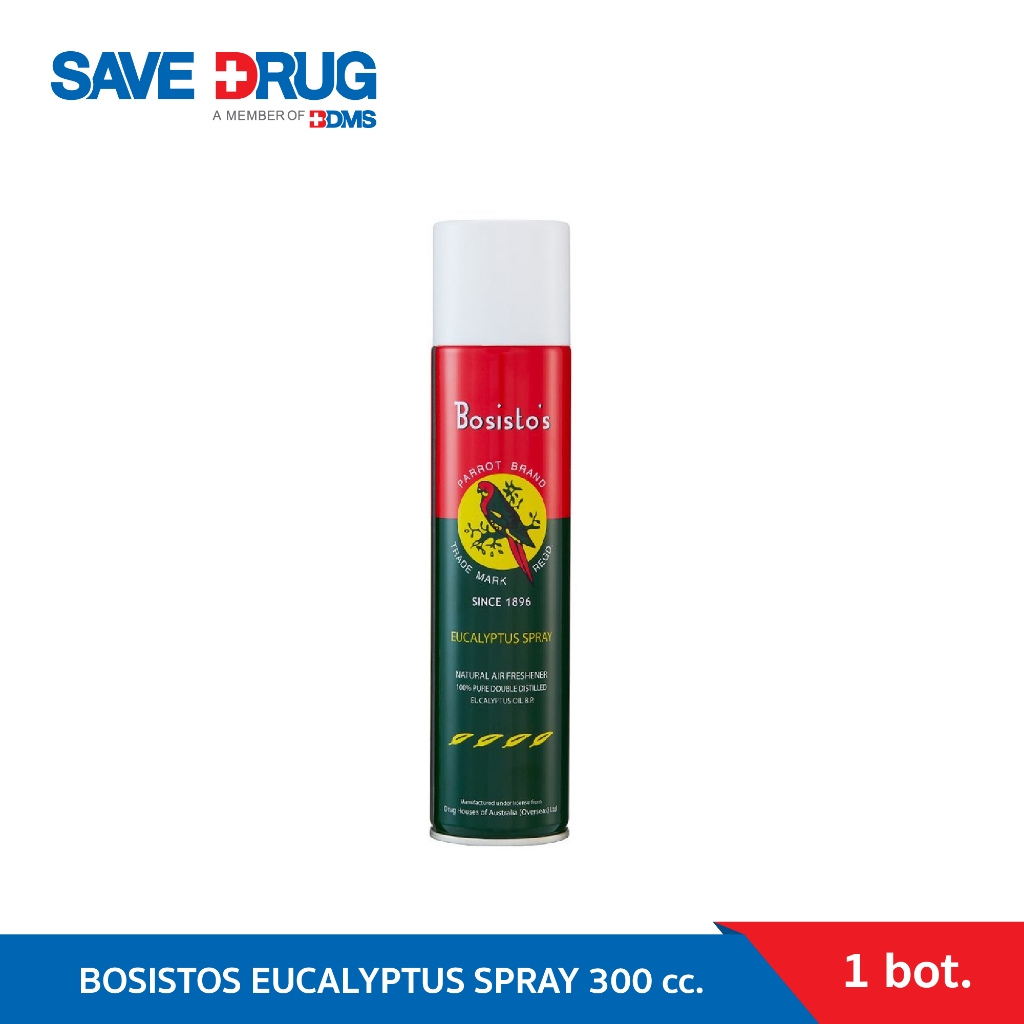 BOSISTOS EUCALYPTUS SPRAY 300 cc. กำจัดกลิ่นไม่พึงประสงค์ สเปรย์ยูคาลิปตัส โบสิสโต ตรานกแก้ว มีกลิ่นหอม
