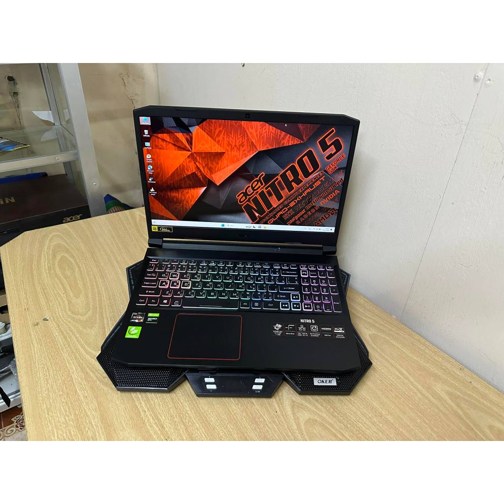 💥Acer Nitro AN515-44-R28Fสวยๆสเปคแร็ง ราคาโคตรถูก ทรงพลังโน๊ตบุ๊คเกมมิ่ง