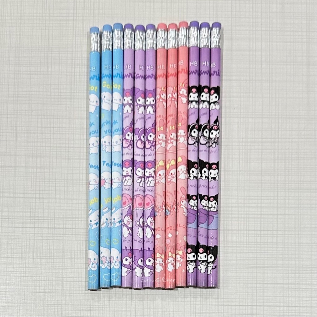 ดินสอไม้ HB ลายการ์ตูน Set3แท่ง ที่ปลายมียางลบ