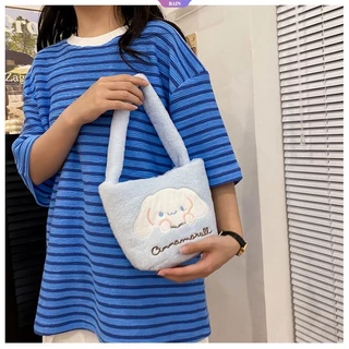 (พร้อมส่ง)CRJ145กระเป๋าถือ กระเป๋าสะพายไหล่ ลายการ์ตูน Sanrio Cinnamon Kuromi Lotso น่ารัก ความจุขนาดใหญ่