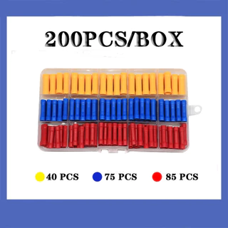 สลิปต่อสายไฟ ตัวต่อสายไฟ ต่อตรง แบบมีฉนวน BV-1, BV-2, BV-5 200 PCS