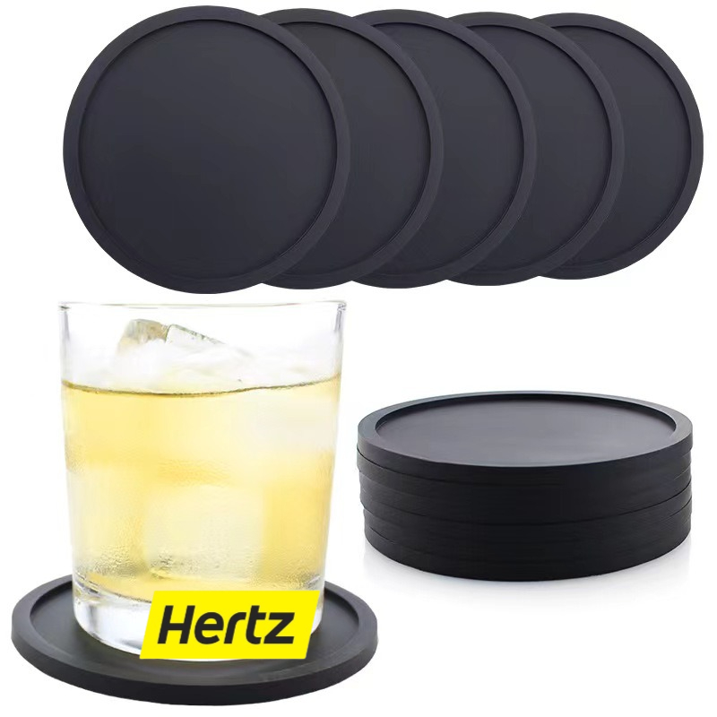 Hertz Cafe ที่รองแก้ว ชนิดซิลิโคน กันร้อน กันลื่น มีให้เลือก 2ขนาด 10X10 ซม. 7X7 ซม.