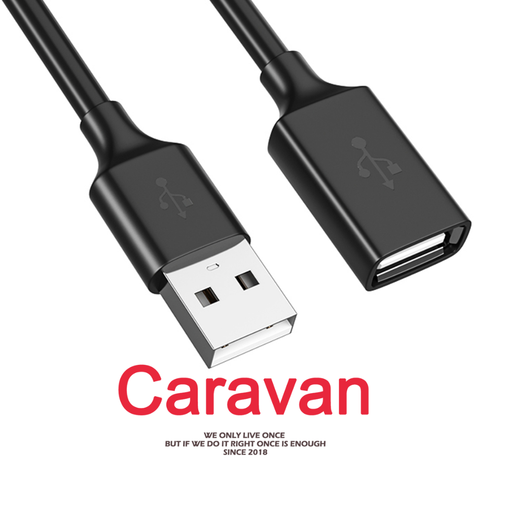 Caravan Crew USB Female to Male 1M 2M 3M USB Extension Cord Data Cord USB 2.0 Cable