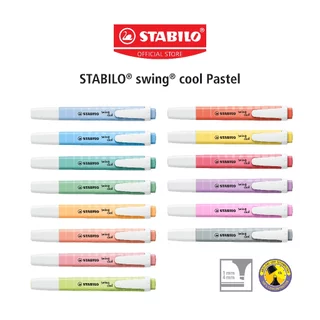STABILO Swing Cool Pastel ปากกาไฮไลท์ ปากกาเน้นข้อความ สีพาสเทล แพ็ค 4 สี (275/4-08)