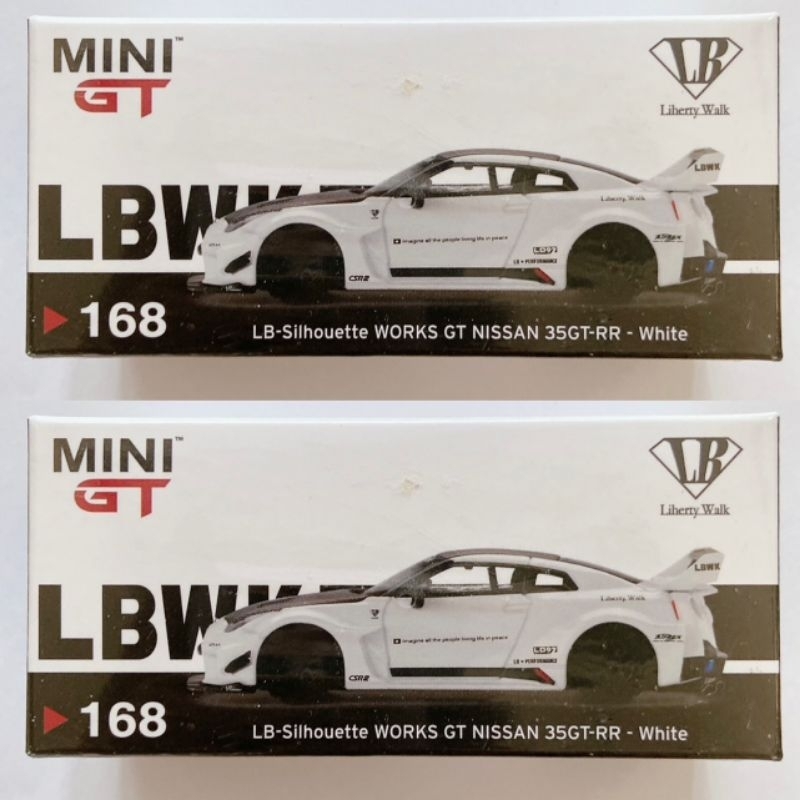 MINI GT LB-Silhouette WORKS GT NISSAN 35GT-RR Ver.1 White / No. 168