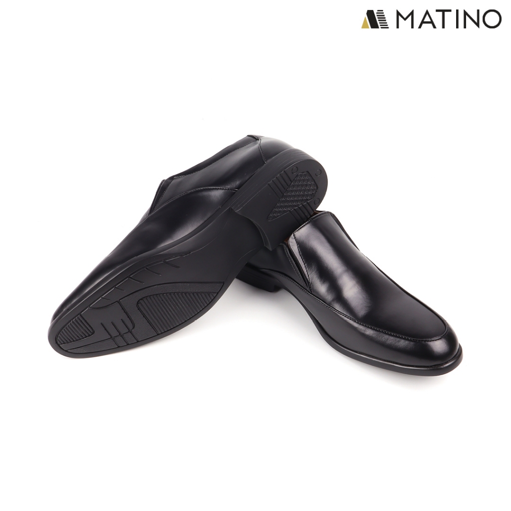 MATINO SHOES รองเท้าชายคัทชูหนังแท้ รุ่น MC/B 82080 - BLACK/BROWN