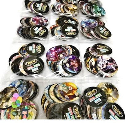 150 ใบ  Rov หลังสีดำ  การ์ดวงกลม ROV  (กระดาษธรรมดา) ขนาดเส้นผ่านศูนย์กลาง 4 ซม.