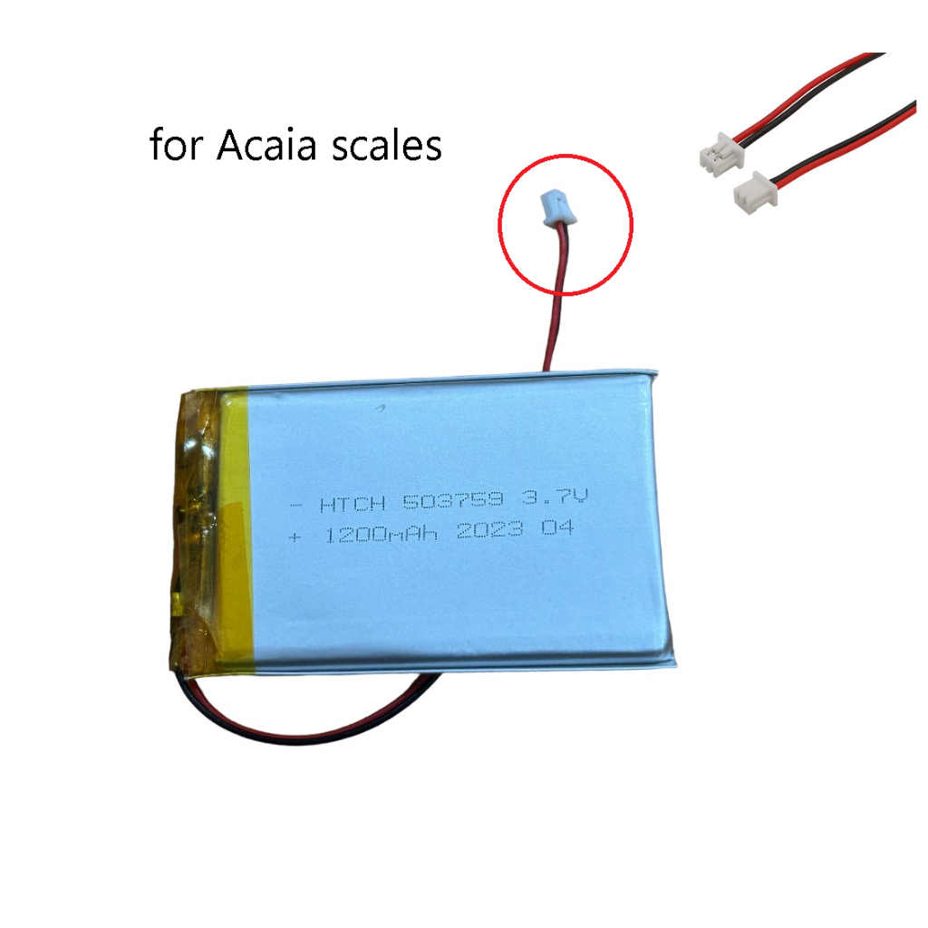 ตาชั่งดิจิตอล ACE Replacement Battery for Acaia scales Coffee Scales 503759 3.7v 1200mAh jst1.25