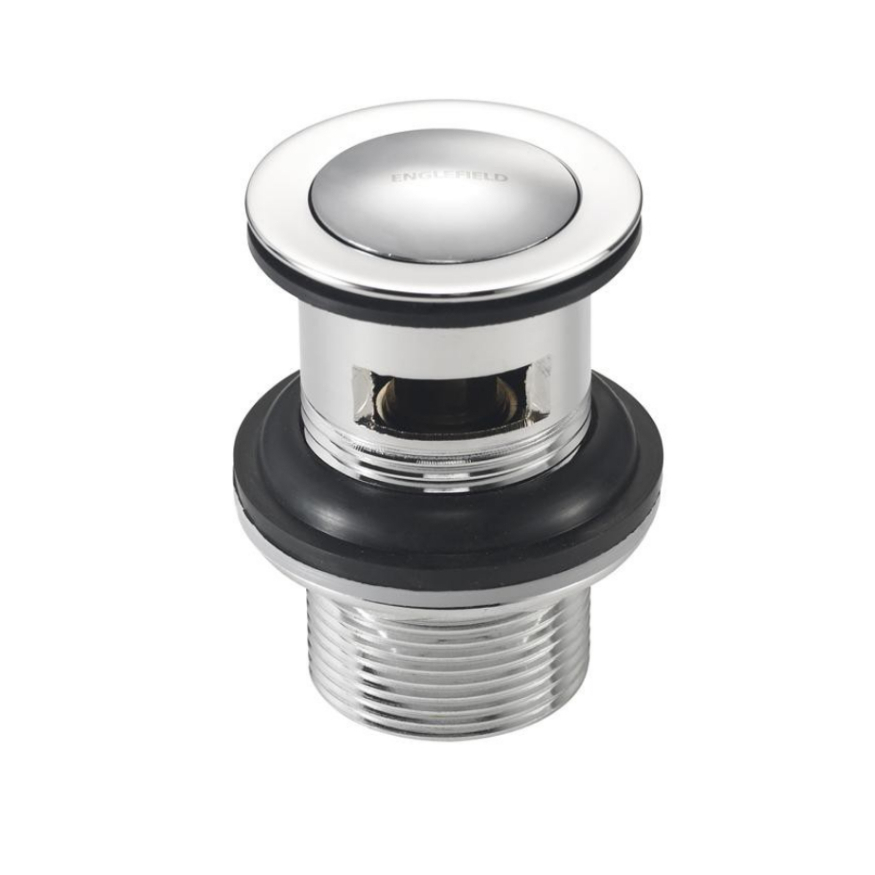 ENGLEFIELD Touch active drain สะดืออ่างล้างหน้าแบบกดสำหรับสะดือบ่าเล็ก (มีรูน้ำล้น) K-11683X-CP