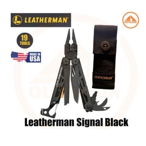 Leatherman Signal Black เครื่องมือพกพาสำหรับนักเดินป่า
