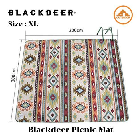 Blackdeer Picnic Mat สี Grey #XL เสื่อแคมป์ปิ้ง ขนาด 2x3 เมตร นุ่มสบาย พื้นเคลือบกันนำ้