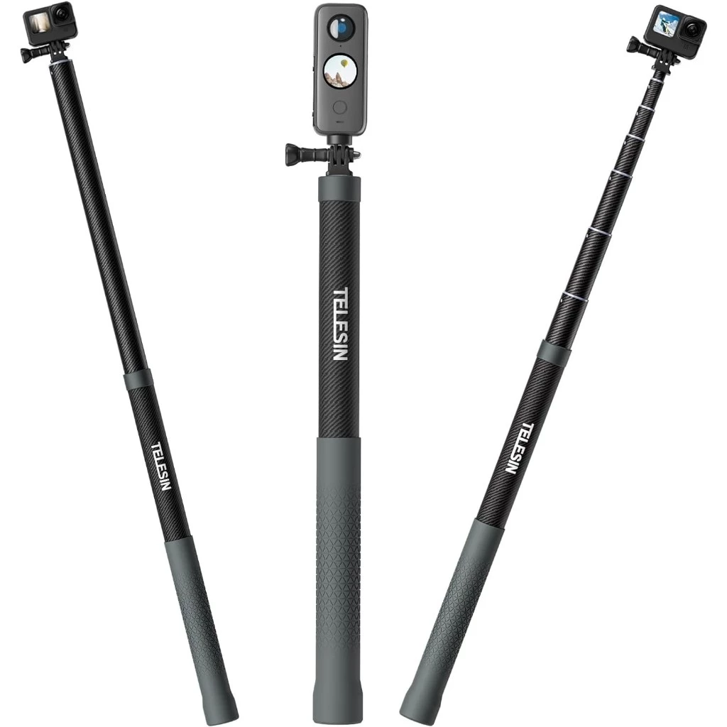 Telesin New Design 3m Carbon Fiber Selfie Stick for GOPRO,DJI Osmo360/DJI Action 6/5Pro/4/3,Insta360 thumbnail 4