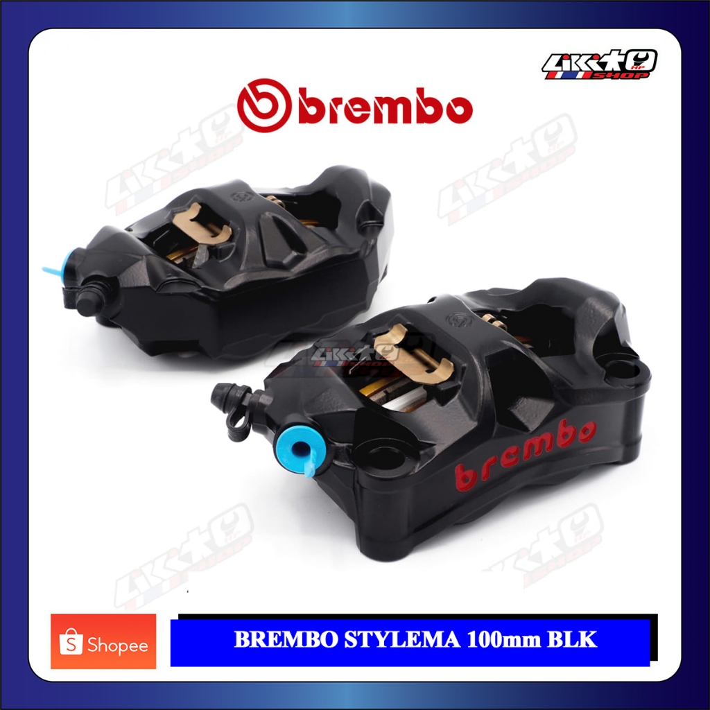 brembo Stylema 100mm. คู่ สีดำโลโก้แดง (ของแท้)