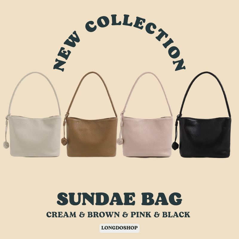 [ลดเพิ่ม15% ใส่โค้ด MENAW3 เฉพาะ13-15มี.ค.66] พร้อมส่ง sundae bag กระเป๋าสะพายหนัง