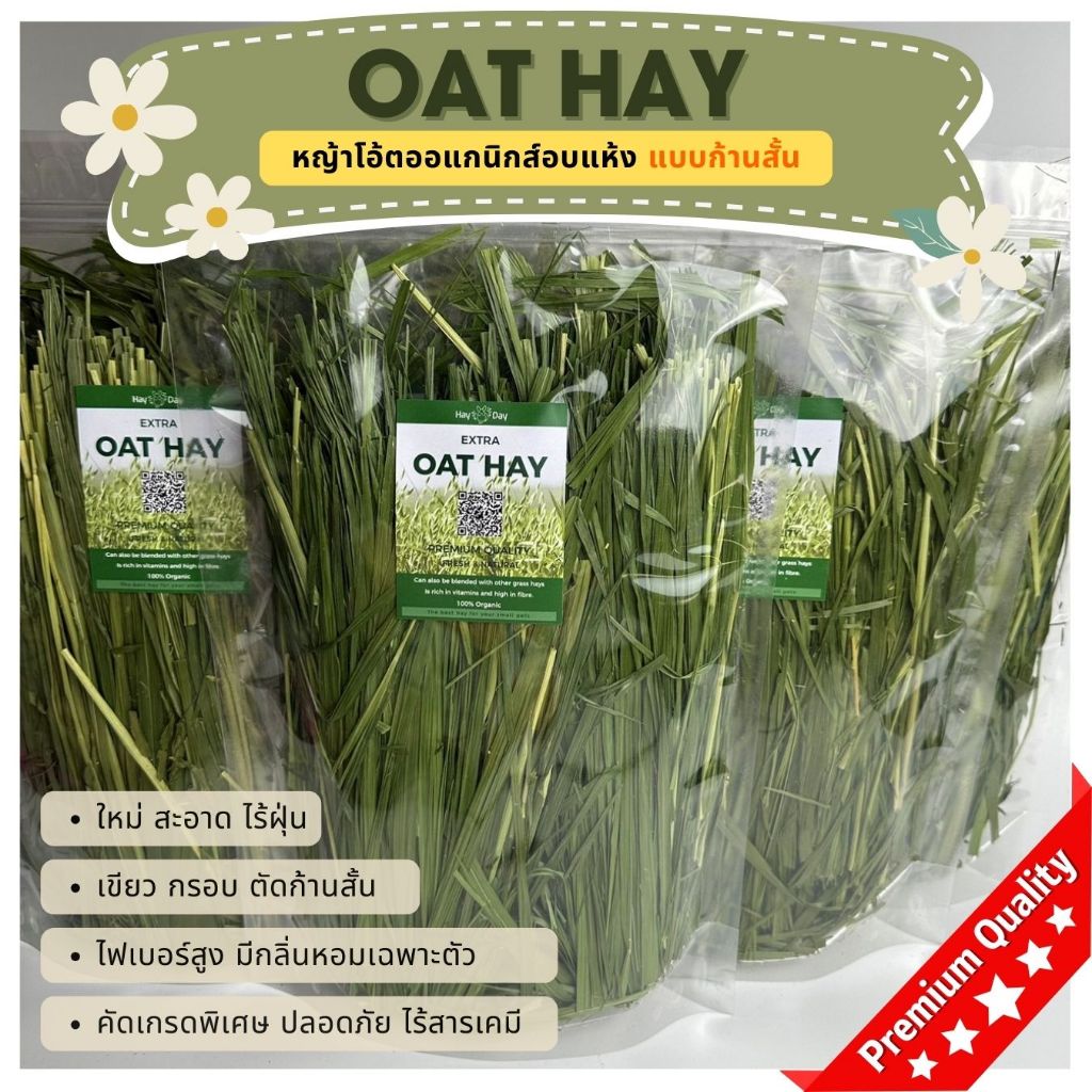 หญ้ากระต่าย || โอ้ตก้านสั้น || OAT ก้านยาว , อบลมร้อน ไร้ฝุ่น อบใหม่ เขียว หอม ใบเยอะ สำหรับกระต่ายและสัตว์ฟันแทะทุกชนิด