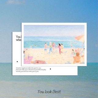 ☆ You look Best! Postcard โปสการ์ดภาพวาดสีไม้ days of light