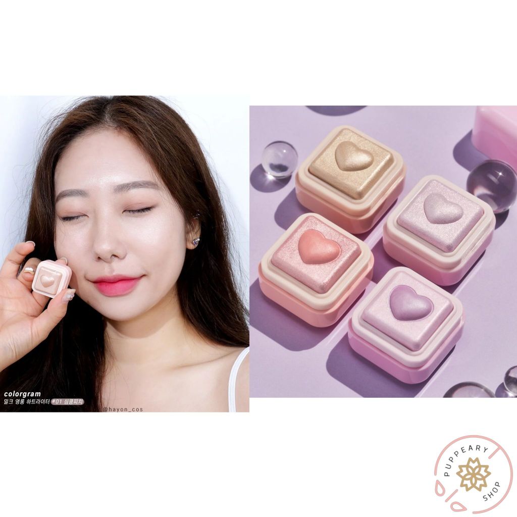 #COLORGRAM #MilkBlingHeartlighter #ไฮไลท์เตอร์รูปหัวใจ #ไฮไลท์ฉ่ำวาว #เครื่องสำอางเกาหลี