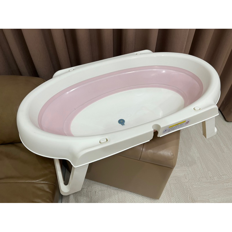 (380) อ่างอาบน้ำงานญี่ปุ่น อ่างอาบน้ำเด็กพับได้ กะละมังพับได้ อาบน้ำ ของใช้เด็ก งานตู้ญี่ปุ่น ** มือสอง สภาพสวย **