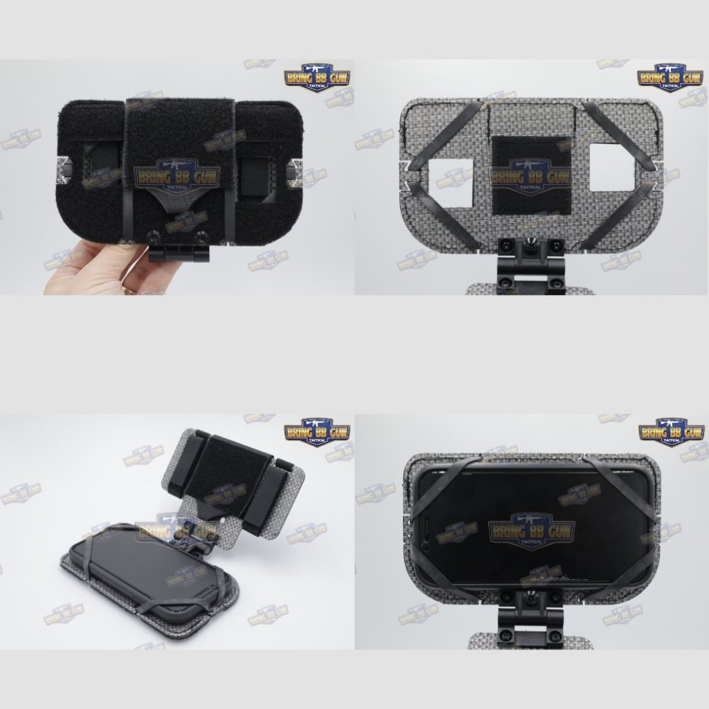 เคสโทรศัพท์ติดเสื้อเวสระบบMolle Lightweight Foldable Phone Pouch อุปกรณ์สำหรับติดตั้ง มือถือ ไว้ บริเวณหน้าอก