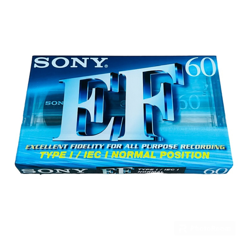 เทปเปล่า ยี่ห้อ Sony รุ่น EF60 ตลับใส่ ซีลสีฟ้า