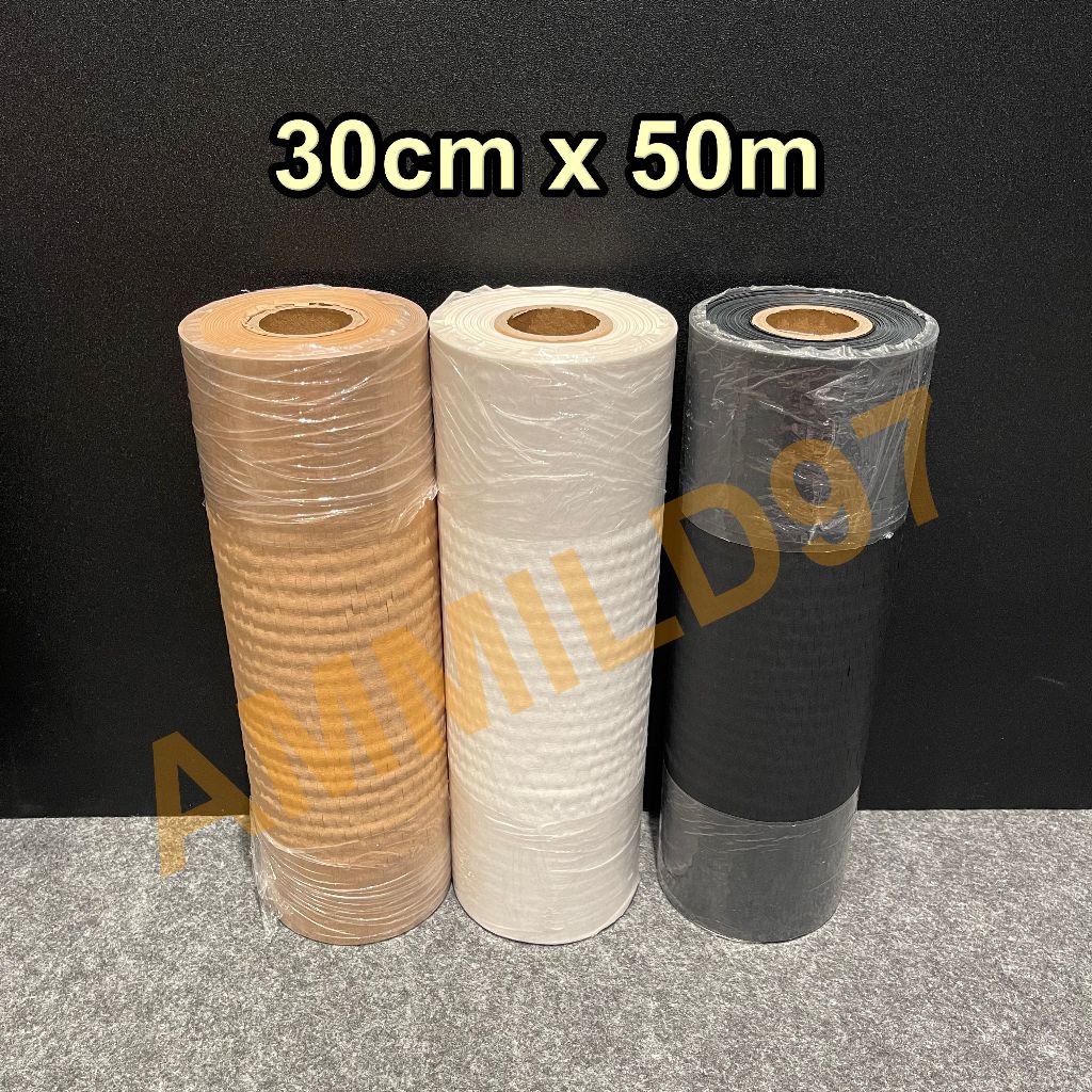 [พร้อมส่ง] (30ซม. x 50ม.) กระดาษรังผึ้ง กระดาษคราฟท์ รักษ์โลก กันกระแทกได้ดี Honeycomb Paper