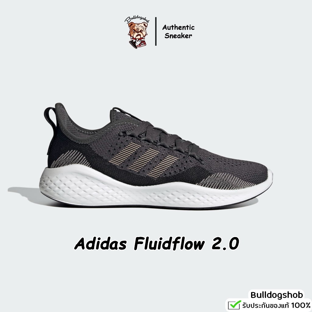 ทักแชทรับโค้ด Adidas รองเท้า Fluidflow 2.0 Black Champagne FZ1977 - แท้/ป้ายไทย