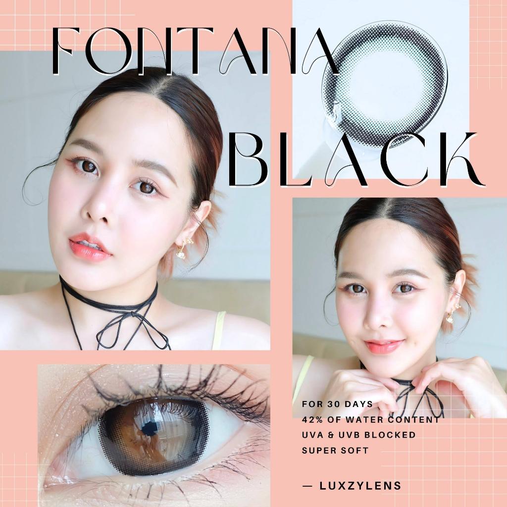 🔥 คอนแทคเลนส์ ✨ขนาดมินิ ✨Brown / Black✨Fontana (Luxzylens)