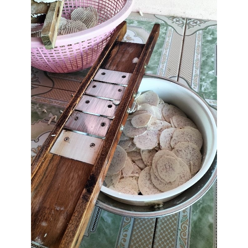 มีดสไลด์กล้วย ขนุน มนเทศ หน่อไม้ เผือก มันฝรั่ง เรียบ 6.5 ซม. 4 คม