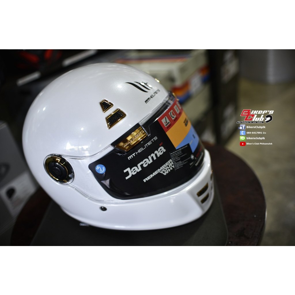 MT HELMETS รุ่น JARAMA GLOSS WHITE