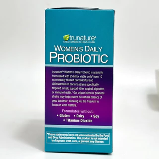 Trunature Women's Daily Probiotic, 90 Vegetarian Capsules โพรไบโอติกสำหรับผู้หญิง (made in USA)