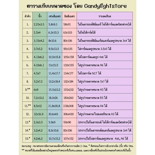 ถุงแก้ว ซองแก้ว ซองใส ซองใส่โพลารอยด์/กระดาษ/การ์ด/โปสการ์ด แพค50/100ใบ (ดูขนาดก่อนสั่ง)