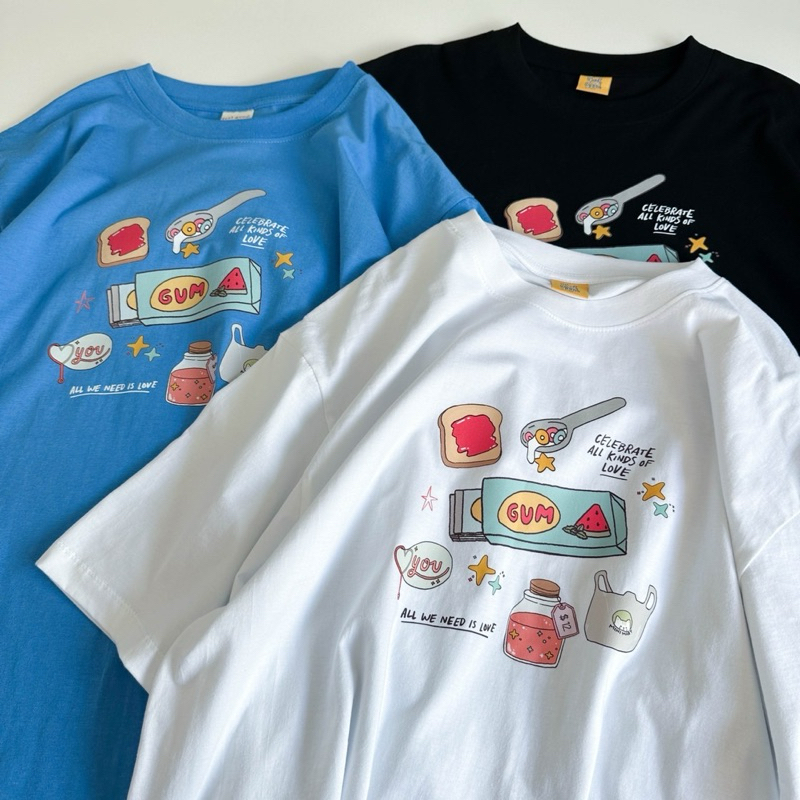 พร้อมส่ง เสื้อยืดโอเวอร์ไซส์ Oversize feelgood (GUM)
