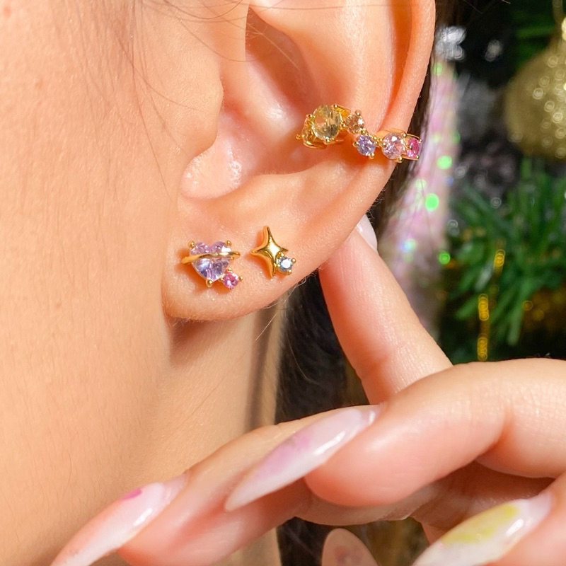 Sparkle star earrings ✨💖🎀🎄ราคาต่อคู่