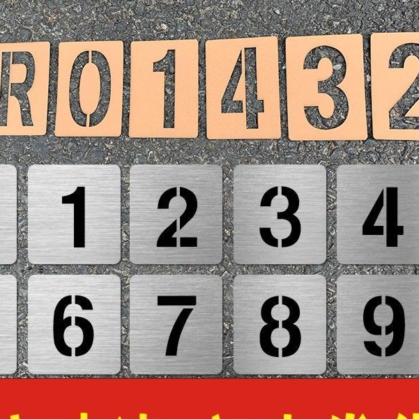 ▥แม่แบบสีสเปรย์ขยายป้ายทะเบียนหมายเลข 0-9 ตัวอักษร A-Z รถยนต์และรถบรรทุกการตรวจสอบประจำปีหมายเลขสเปร